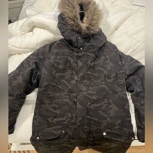 Yves Salomon Camo fox fur Parka